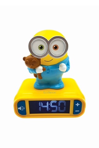 Despertador con lámpara de noche 3D Los Minions - Amarillo