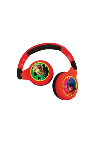Cascos plegables 2 en 1 Bluetooth® y cable Miraculous  Desde 4 años - Rojo y verde