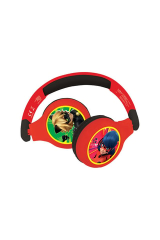 Cascos plegables 2 en 1 Bluetooth® y cable Miraculous  Desde 4 años - Rojo y verde
