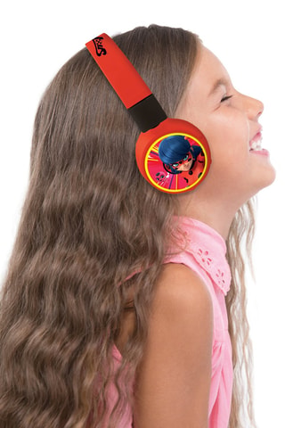 Cascos plegables 2 en 1 Bluetooth® y cable Miraculous  Desde 4 años - Rojo y verde