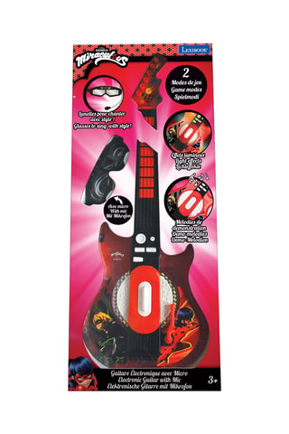 Guitarra electrónica con luz Miraculous  Desde 3 años