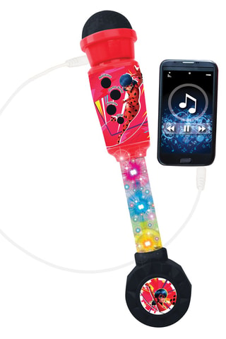 Micrófono con luz LED y sonido Miraculous  Desde 3 años