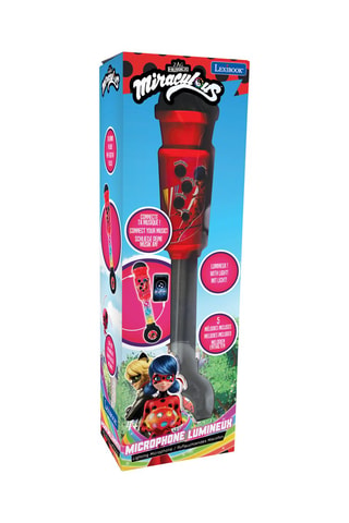 Micrófono con luz LED y sonido Miraculous  Desde 3 años