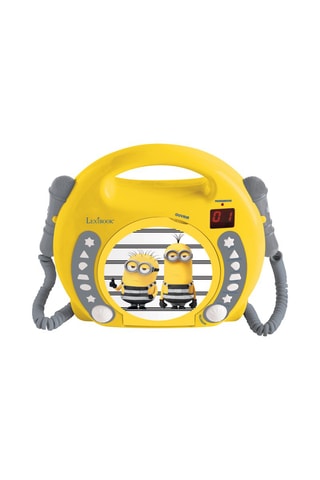 Reproductor de CD portátil con micrófonos Los Minions  Desde 3 años