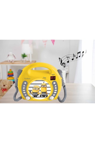 Reproductor de CD portátil con micrófonos Los Minions  Desde 3 años