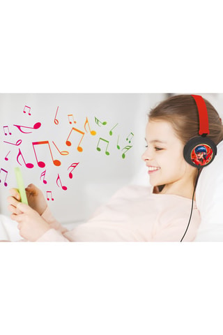 Cascos estéreo plegables con cable Miraculous  Desde 4 años - Rojo
