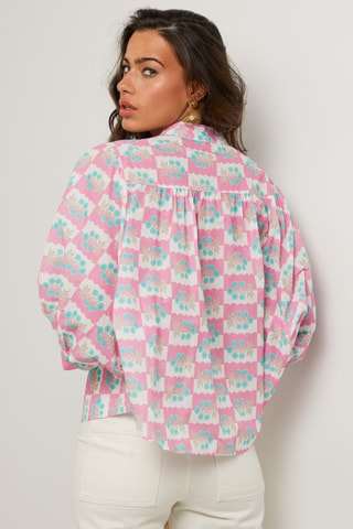 Blusa  - Blu e rosa