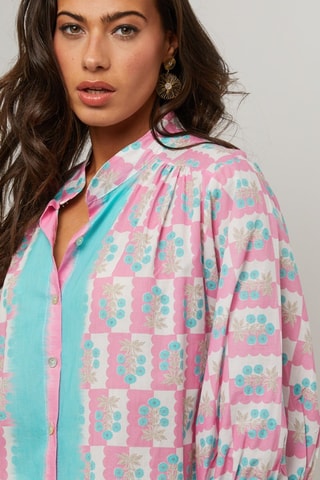 Blusa  - Blu e rosa