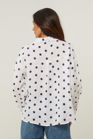 Camicia  - 100% lino - Bianco