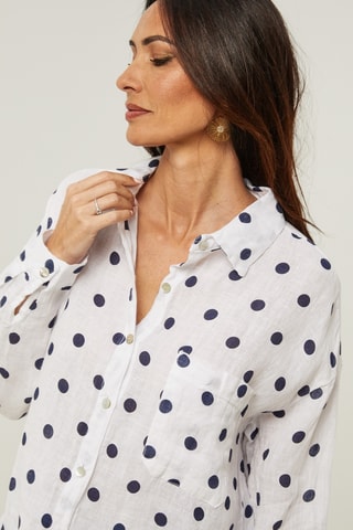 Camicia  - 100% lino - Bianco