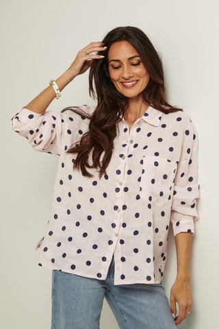 Camicia  - 100% lino - Rosa