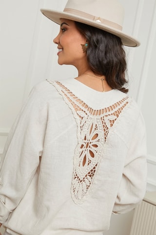 Camicia - 100% lino - Beige