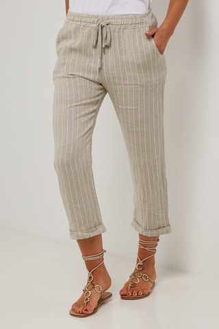 Pantaloni  - 100% lino - Beige
