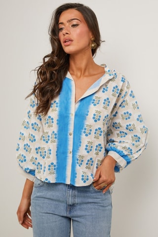 Blusa  - Bianco e blu