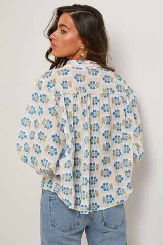 Blusa  - Bianco e blu