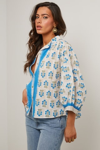 Blusa  - Bianco e blu