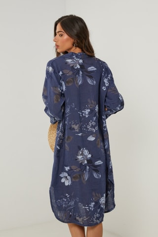 Abito - 100% lino - Navy