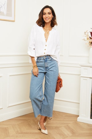 Camicia - 100% lino - Bianco
