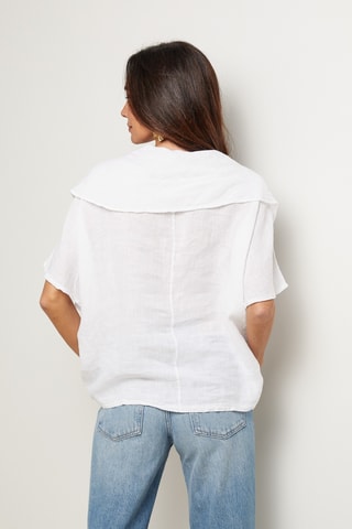 Blusa  - 100% lino - Bianco