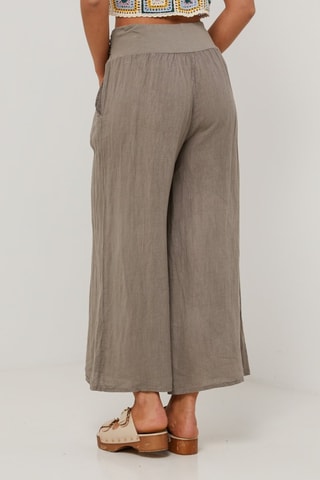 Pantaloni  - 100% lino - Taupe