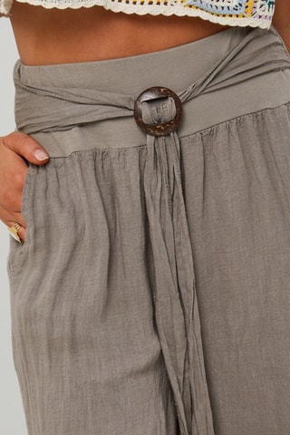 Pantaloni  - 100% lino - Taupe