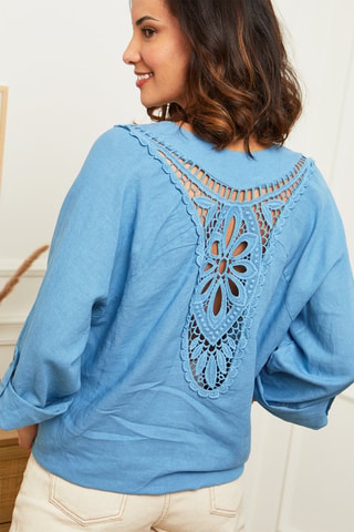 Camicia  - 100% lino - Indaco