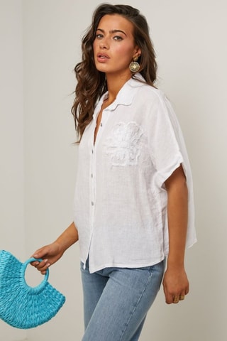 Camicia - 100% lino - Bianco