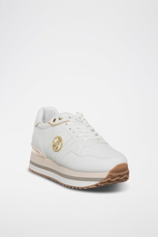 Sneakers platform - Bianco e dorato