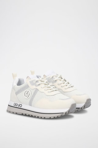 Sneakers platform Maxi Wonder - Beige e argentato