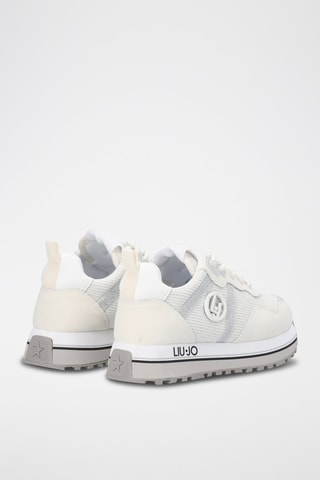 Sneakers platform Maxi Wonder - Beige e argentato