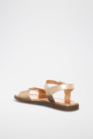 Sandali in pelle - Rosa e dorato