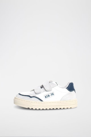 Sneakers in pelle Ariton - Bianco, blu e grigio