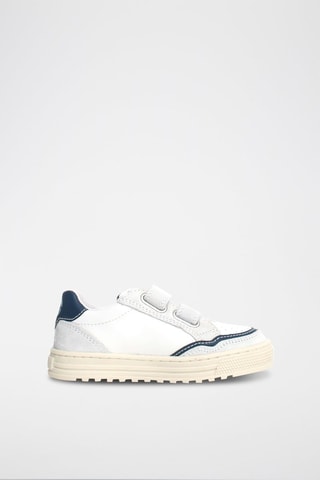 Sneakers in pelle Ariton - Bianco, blu e grigio