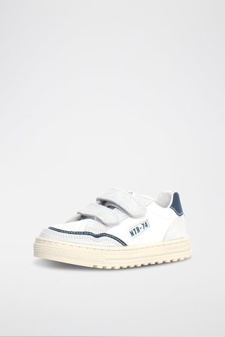Sneakers in pelle Ariton - Bianco, blu e grigio