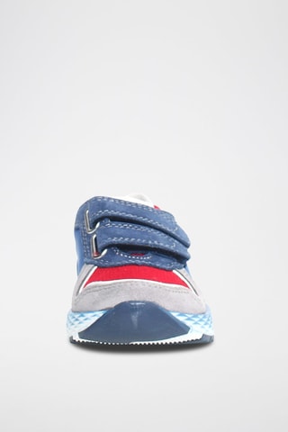 Sneakers in pelle Althidon - Bianco, rosso, blu e grigio