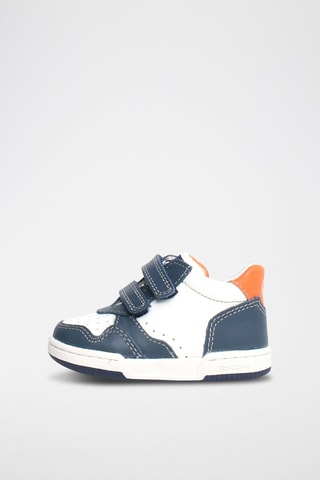 Sneakers in pelle Bounce - Bianco, blu e arancione