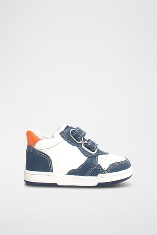Sneakers in pelle Bounce - Bianco, blu e arancione