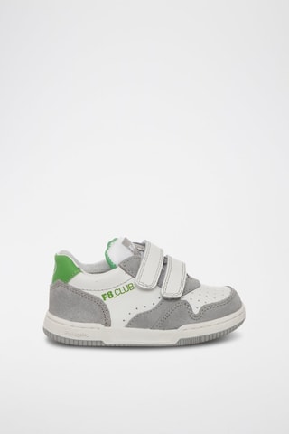 Sneakers in pelle Bounce - Bianco, verde e grigio