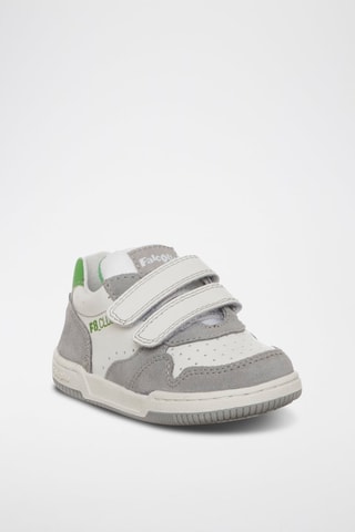 Sneakers in pelle Bounce - Bianco, verde e grigio