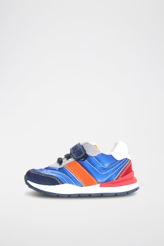 Sneakers in pelle di vitello Ascal - Bianco, rosso, blu e arancione