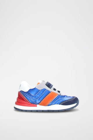 Sneakers in pelle di vitello Ascal - Bianco, rosso, blu e arancione