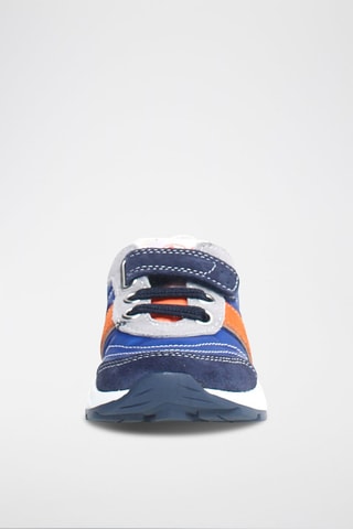 Sneakers in pelle di vitello Ascal - Bianco, rosso, blu e arancione