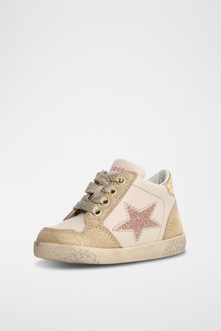 Sneakers in pelle - Rosa e dorato