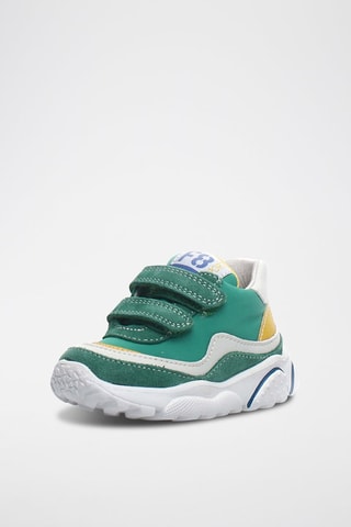 Sneakers in pelle Amantea - Bianco, verde e giallo