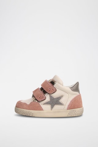 Sneakers in pelle - Bianco e rosa