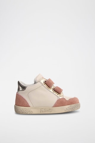 Sneakers in pelle - Bianco e rosa