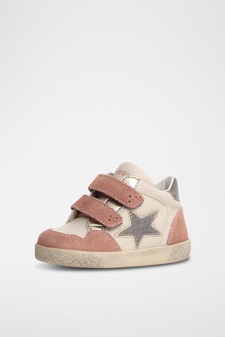 Sneakers in pelle - Bianco e rosa