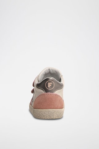 Sneakers in pelle - Bianco e rosa