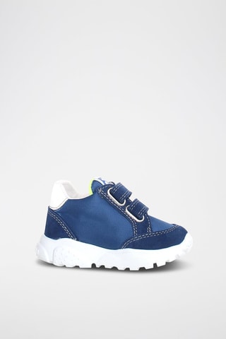 Sneakers in pelle Amantea - Bianco, blu e giallo