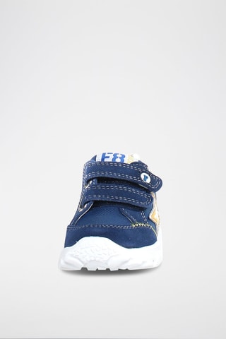 Sneakers in pelle Amantea - Bianco, blu e giallo